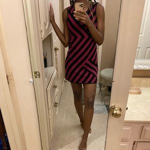 Pink/Blk Stripped Alice + Olivia Sweater Dress